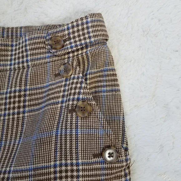 Veronica Beard Hunter Plaid Wide Leg Linen Blend Cropped Pants - Picture 10 of 14